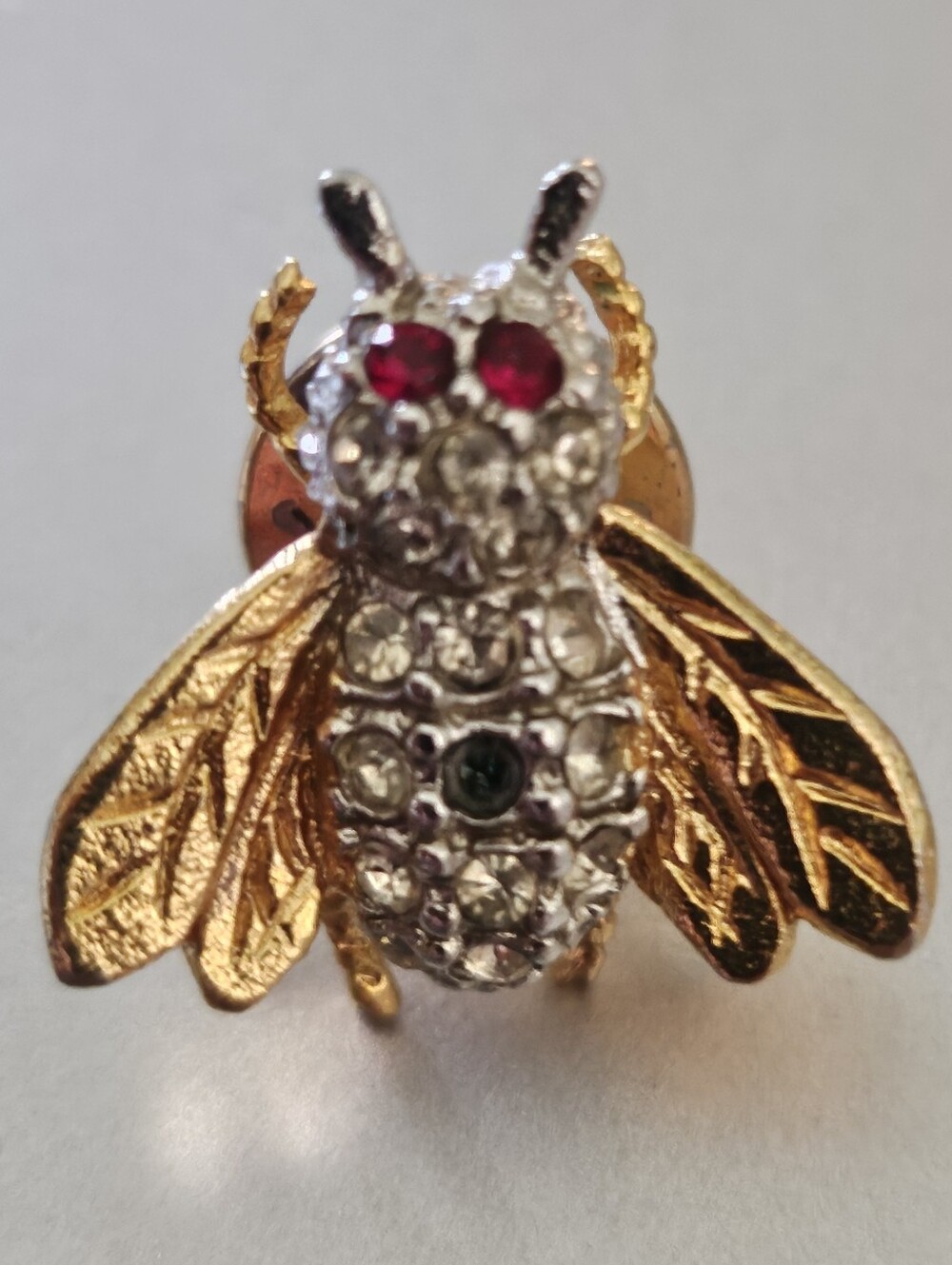 Vintage Crystal Bee Brooch